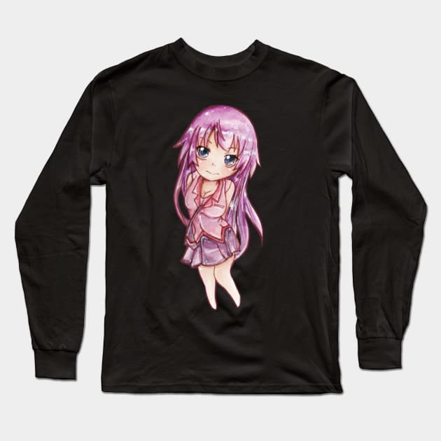 Senjougahara Hitagi Long Sleeve T-Shirt by monicaasella